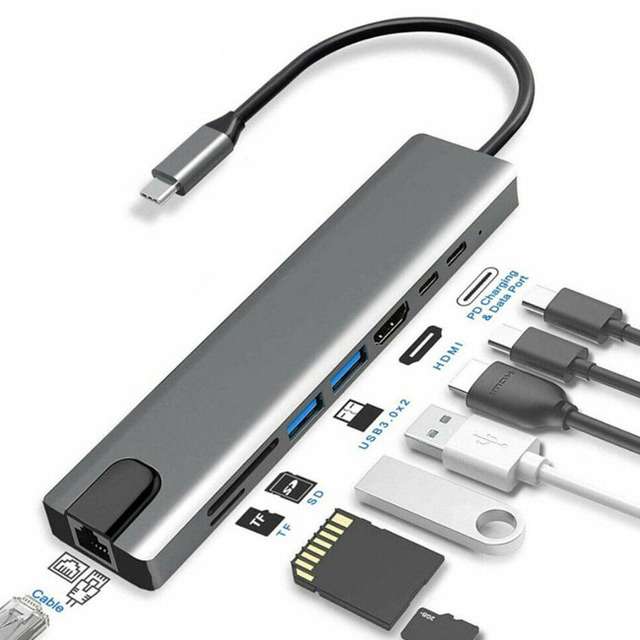 USB-C 8-in-1 Docking Station with Power Delivery