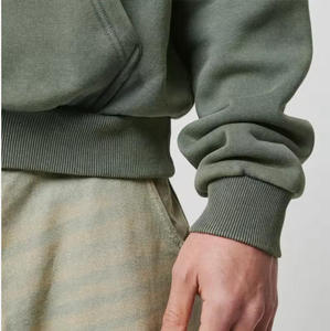 <strong>Men's</strong> Hooded Sweatshirt Soft Fleece Pullover with Front Pocket Lined Hood Casual Streetwear Olive <strong>Green</strong> Custom <strong>Hoodies</strong> - Product Image 5