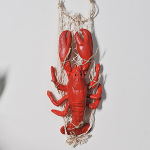 تمثال سرطان البحر والكركند بأسلوب البحر المتوسط مصنوع من الراتنج للتعليق على الحائط وديكور ثلاثي الأبعاد مخصص للبيع بالجملة - Product Image 3