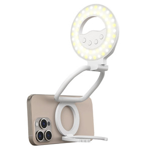 Luce ad Anello Magnetica con Supporto per Telefono e <span class=keywords><strong>LED</strong></span>, Temperatura Colore Regolabile e Portatile per Uso su Scrivania - Product Image 4