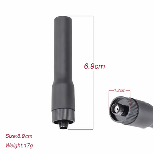 Antenne radio portable V/U double bande 144/430 MHz, type court, flexible, pour talkie-walkie - Product Image 1