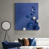 Décoration murale JZ Home Decor, boule en métal faite à la main, art mural en techniques mixtes, art moderne 3D, peinture