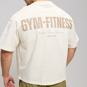 Camisetas Extra Grandes Personalizadas <span class=keywords><strong>para</strong></span> <span class=keywords><strong>Hombre</strong></span>, Camisetas Deportivas <span class=keywords><strong>de</strong></span> Gimnasio <span class=keywords><strong>de</strong></span> 260 g/m², 100 % Algodón, Camisetas con Estampado Gráfico <span class=keywords><strong>de</strong></span> Serigrafía <span class=keywords><strong>de</strong></span> Silicona - Product Image 6