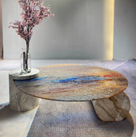 Table basse en verre au design moderne et minimaliste pour la maison, durable, facile à nettoyer, meubles de salon
