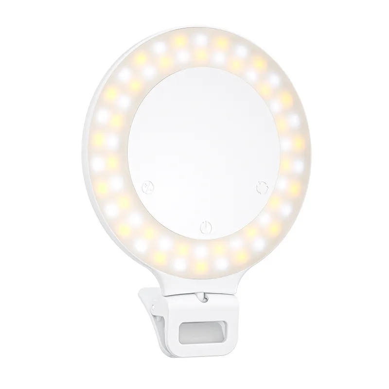 LED Selfie Ring Light For Mobile Phone Portable Flash Lamp Lights For Cellphone Live Fill Lighting