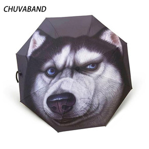 CHUVABAND 8K Parapluies à <span class=keywords><strong>motif</strong></span> <span class=keywords><strong>chien</strong></span> chat à impression numérique à la mode Parapluies à ouverture manuelle <span class=keywords><strong>Parapluie</strong></span> à impression personnalisée ensoleillé et pluvieux pour femmes Parasol - Product Image 1