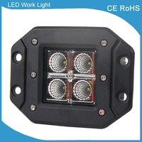 Lampe de travail LED 3 pouces 12W 12V 24V, ampli de travail de conduite, montage encastré, dosettes pour moto, tracteur, bateau tout-terrain, 4WD 4x4, camion
