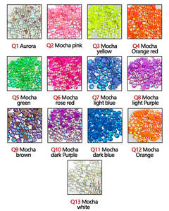 1440 Strass en verre <span class=keywords><strong>Flash</strong></span> Glass à fond plat Mocha Drill pour le nail art DIY, les coques de téléphone portable et les thermos - Product Image 6