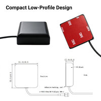Antenne WiFi double bande 2.4G 5G externe, patch avec fixation adhésive 3M, amplificateur de signal SMA mâle pour voiture intelligente, passerelle IoT, routeur IPC