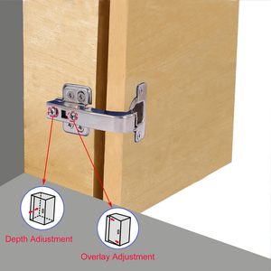 Charnières d'angle réglables en acier 3D à 90 degrés avec fermeture amortie pour <span class=keywords><strong>porte</strong></span> d'armoire à cadre <span class=keywords><strong>de</strong></span> 4 pouces - Product Image 4