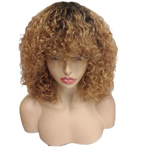 Parrucca 12A in Capelli Veri Vietnamiti Stile Naturale XS Senza Pizzo con Mèches Ricci Effetto Acqua e Frangia a Cascata, Prodotta a Henan, Cina - Product Image 6