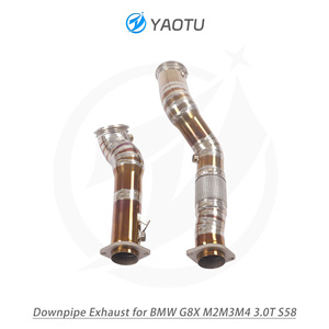 Tubo de <span class=keywords><strong>Escape</strong></span> Recto de Aleación de Titanio YT para BMW M3/M4 G8X 3.0T, Sistema de <span class=keywords><strong>Escape</strong></span> de Flujo <span class=keywords><strong>Libre</strong></span>, Chapado en Oro Horneado - Product Image 5