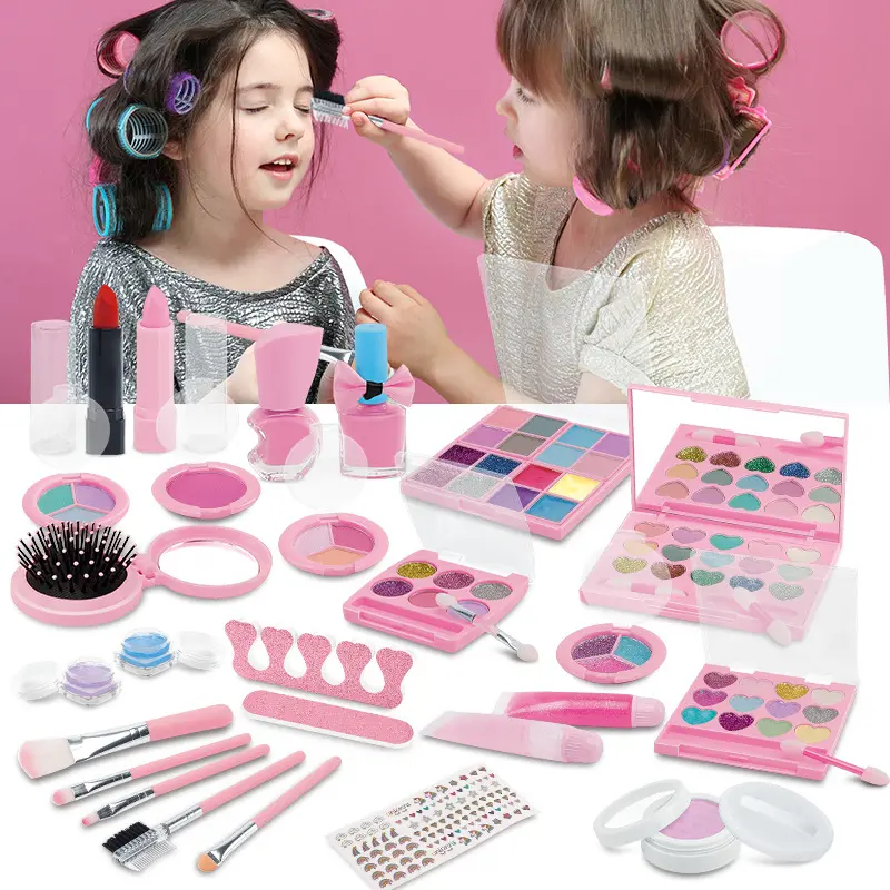 girl play house make-up eye kitchen toy toys games kids makeup kit toys make-up eye shadow nail polish