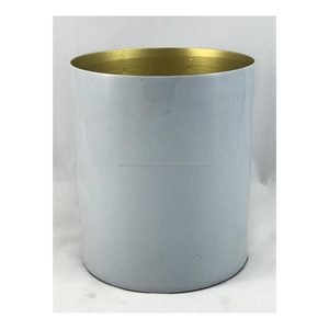 Macetero Cilíndrico de Hierro con Recubrimiento en Polvo de Alta Calidad, con Orificio de Drenaje, Diseño Moderno y Colorido, para Uso en Interiores y Exteriores, Decoración para Hogar, Jardín y Hotel - Product Image 1