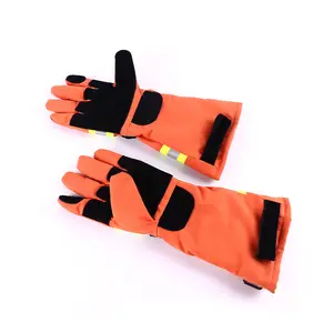 森林消防手套反光带消防防静电消防员橙色安全手套
