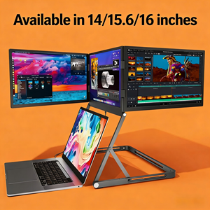 Moniteur portable IPS de voyage professionnel TriCreate 15,6 pouces 1080P FHD Type C à triple écran, sans souci après-vente, pour ordinateur portable et jeux - Product Image 2