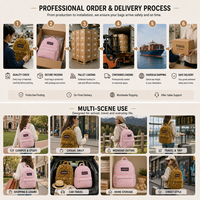 Fabricant OEM/ODM de sacs à dos en fausse fourrure imprimé léopard, sac décontracté vintage léger à fermeture éclair, doux et moelleux en polyester