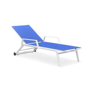 Design moderno impilabile Patio lettino per piscina mobili in alluminio Chaise-Sun esterno - Product Image 2