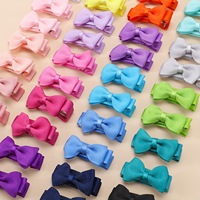 Barrettes à cheveux en ruban gros-grain de couleur unie, mini barrettes alligator, jolies barrettes à cheveux pour bébés filles, nourrissons et tout-petits
