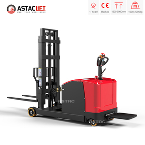 Apilador Eléctrico Contrapesado de 2000 kg y 3 m con Mástil de 2/3 Etapas, Desplazador Lateral Hidráulico y Neumáticos de Poliuretano - Product Image 2
