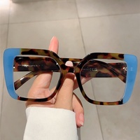 Nouvelles Lunettes Photochromiques Anti-lumière Bleue pour Femme, Monture Carrée Large Colorée et Personnalisée, Verres PC Polyvalents et Tendance