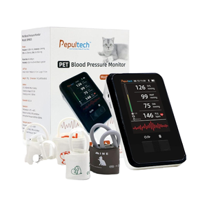개 고양이를위한 Pepultech 충전식 3.5 인치 수의 혈압 모니터 정확한 1000 데이터 메모리 쉬운 사용 6 커프스 세트 - Product Image 1