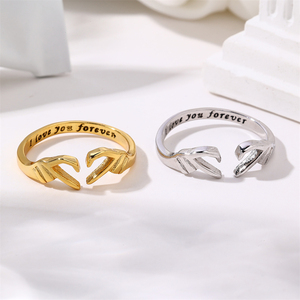 Anello Aperto Regolabile con Gesto della Mano 3D a Forma di Cuore, Regalo Romantico per San Valentino, <span class=keywords><strong>Amore</strong></span> Eterno, Abbraccio Infinito, Anello per Coppie - Product Image 4