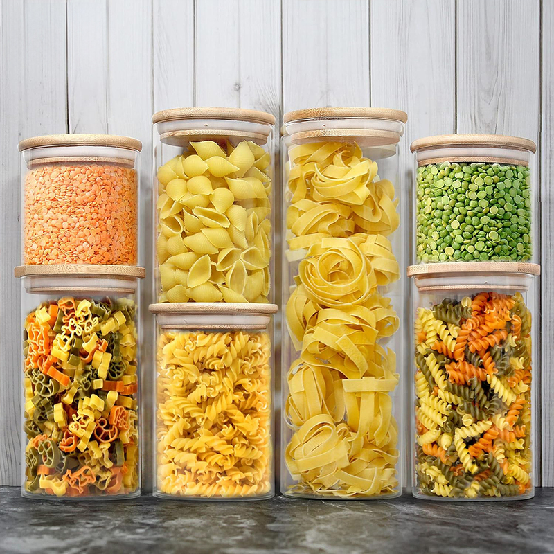 Transparent Borosilicate Glass Airtight Stackable Storage