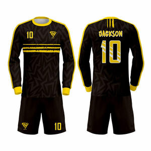 남성과 어린이를위한 도매 겨울 긴 소매 파리 축구 유니폼 뜨거운 판매 축구 저지 축구 셔츠 세트 - Product Image 2