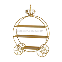 Support de présentation de desserts blanc européen, support à gâteau de mariage, support à gâteau à double étage pour le thé de l'après-midi, fête de mariage