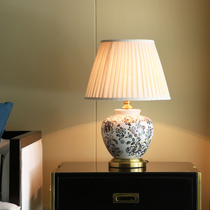 <strong>Modern</strong> Chinese <strong>Style</strong> Full Copper Ceramic Decorative <strong>Table</strong> <strong>Lamp</strong> - Product Image 4