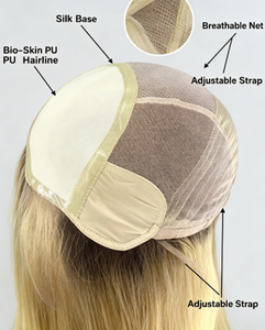 Peluca de Prótesis Médica Hipoalergénica con Parte Superior de Seda, 100% Cabello Humano Virgen, para Alopecia y Pérdida de Cabello por Quimioterapia, Disponible al por Mayor - Product Image 2