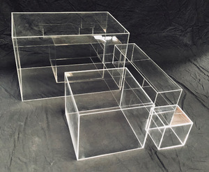 Custom Eco-Friendly PMMA Acrylic Display <b>Box</b> Pedestal Riser <b>Lockable</b> <b>Storage</b> with Various Colors for Garment Advertising <b>Storage</b> - Product Image 1