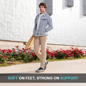 Semelles en gel de silicone orthopédiques avec soutien de la voûte plantaire, pour fasciite plantaire, pieds plats, douleurs au talon, absorption des chocs, antidérapantes, pour le sport - Product Image 2