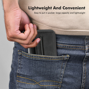 CASEKEY New Patent Slim Minimalist PU Vintage Leather Credit <b>Card</b> & ID <b>Card</b> <b>Wallet</b> Logo-Free Magnetic Trifold Mobile Phone Case - Product Image 6
