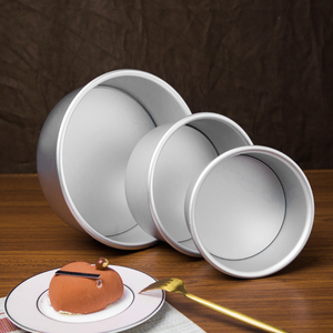 गहरे 3 "चिफॉन बेकिंग केक ट्रे पूरी तरह से सीधे तरफ एल्यूमीनियम केक पैन सेट-8" 10 "12" बॉक्स धातु सजावट सामान - Product Image 6