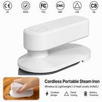 Plancha de Vapor Seco Portátil, Mini Plancha Eléctrica de Viaje Inalámbrica Recargable de Mano