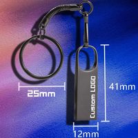 Clé USB 2.0 miniature en métal personnalisée, impression recto-verso, gravure de logo et texte, vente en gros