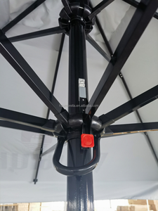 Parapluie de jardin personnalisé avec logo personnalisé à faible quantité minimale de commande: conception à double toit coupe-vent, auvent UPF50 + avec <span class=keywords><strong>accessoires</strong></span> de remplacement - Product Image 2