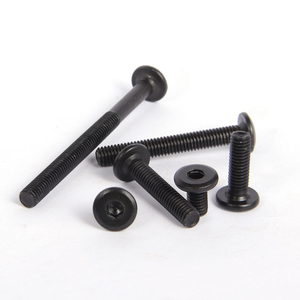 3/16 1/4 5/16 Imperial Black Stainless Steel 304 Beveled Flat Head Hex Socket Cap <b>Screws</b> Furniture Connector Allen Bolts - Product Image 4