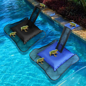 Rampes de sortie aquatique Good Morning Animal Escape pour petits animaux, flotteur carré pour piscine, en tissu Oxford noir et bleu, accessoire de flottabilité en PVC - Product Image 1