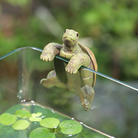 ROOGO Décorations Tortue Grimpante en Résine – Figurines Tortue Hugger Résistantes aux Intempéries pour Jardin et Maison – Statues Décoratives Suspendues
