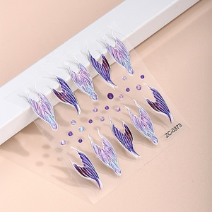 5D queue de sirène Floral 3D or autocollants Wayer transfert Nail Art décalcomanies <span class=keywords><strong>2023</strong></span> <span class=keywords><strong>ongles</strong></span> en plastique décoration Wayer transfert Nail Art - Product Image 4