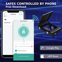 Caja Fuerte Inteligente a Prueba de Fuego con Desbloqueo por Aplicación TUYA Ble, Caja Digital Biométrica con Huella Dactilar, Contraseña y Teléfono para Dinero, Efectivo y Joyas