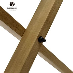 Porte-bagages en bois de hêtre massif personnalisé de haute qualité Porte-bagages 5 étoiles pour chambre d'hôtel Porte-bagages en vrac Étagères - Product Image 6