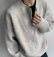 Pull en maille vintage pour homme, style rétro élégant, léger et décontracté, idéal pour le printemps et l'automne, haut décontracté de qualité supérieure