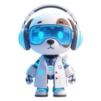 Technologie Stil niedlichen Roboter Hund IP-Bild Anpassung Q-Stil Figur PVC Marke Maskottchen Erstellen von trend igen Figuren