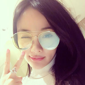 Nouvelles lunettes de soleil aviateur tendance, monture dorée, verres bleus, protection UV400, unisexe, légères, design ovale, pour la conduite et les activités de plein air - Product Image 5