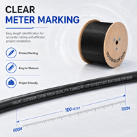 Cable CAT6 de 1 Gbps y 250 MHz para Exteriores, con Cubierta de PVC Negra, Cable Ethernet LAN con Conductor CCA y Separador Cruzado para Router y Switch de Red