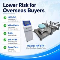 Machine d'essai de durabilité des roulettes de chaise de bureau HK-819, testeur d'usure à roulement BIFMA X5.1 pour laboratoire de meubles et contrôle qualité